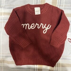 Little Co. Kids 'Merry' Knit Sweater - Burgundy